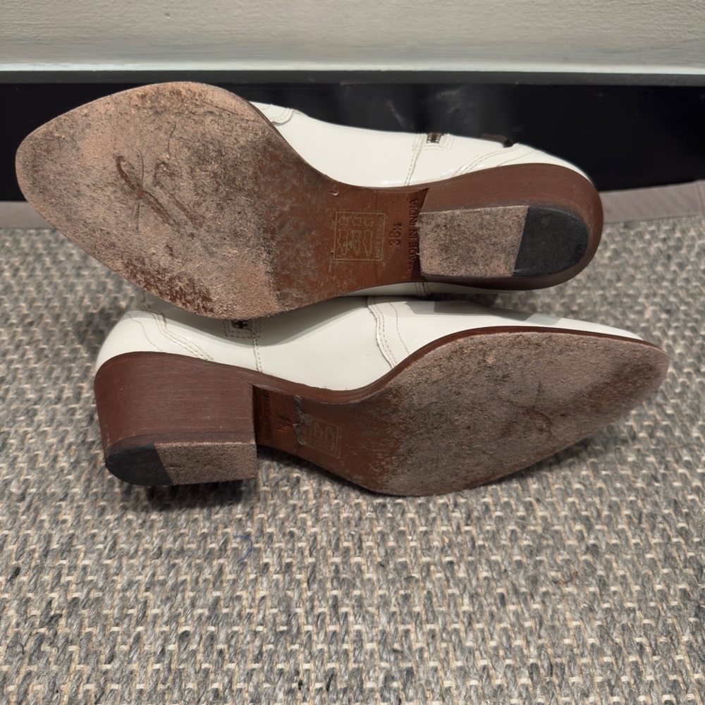 Free People - New Frontier Western White Booties Women Size 38.5 US 8 - Picture 7 of 9